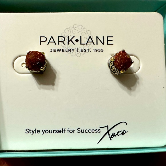 NIB Park Lane Baby Signature Caramel stud earrings. - Picture 2 of 3